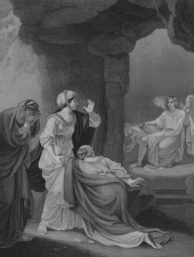 Le Marie al Sepolcro, San Marco 16, Versetto 1-9 da Robert after Smirke